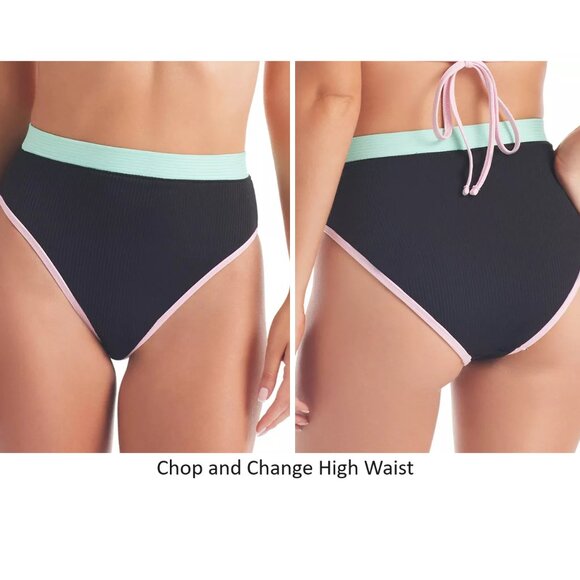 NWT Jessica Simpson Women High Waist Hipster Print Bikini Size S-XL $60 12HL892 - Picture 4 of 4